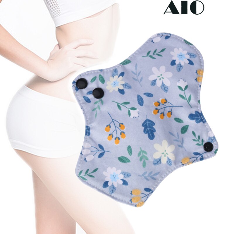 [AIO] Flowers Leaves Printed Cotton Menstrual Gaskets Lady Washable Mom Reusable Postpartum Nursing Pad Absorbent Hygiene Napkin